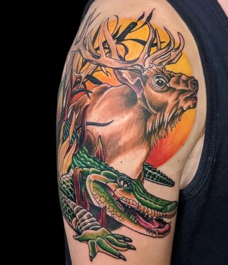 Tattoos - Marcus Judd Animal Memorial Piece - 144831